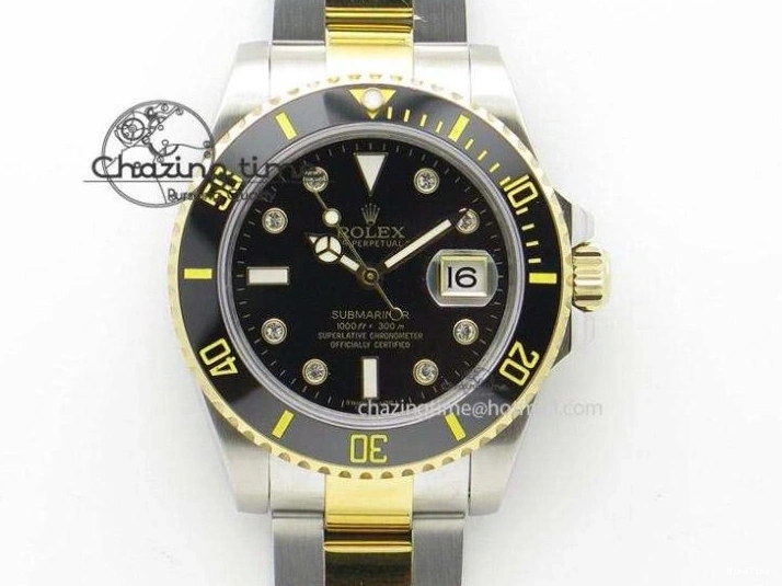 MiroTime 0410 Affordable Submariner 116613 LB Noob 1:1 Best Edition YG Wrapped Bezel Blue Dial on SS YG Bracelet A2836 V 3413